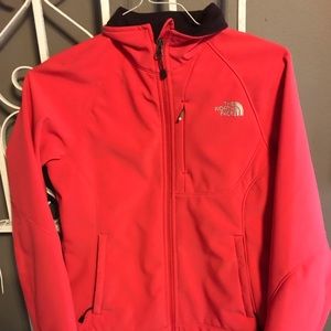 Pink north face jacket size small